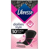 Libresse - Dailies Style - Inlegkruisjes - Zwart - 30 Stuks
