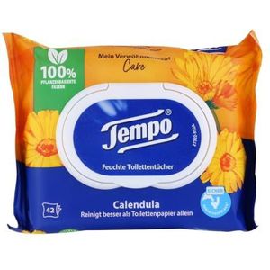 Tempo® | 42 vel Vochtig toiletpapier Calendula | zacht en verzorgend