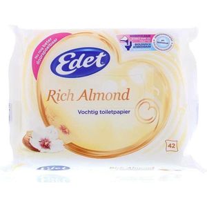 Edet Vochtig toiletpapier rich almond navul (42st)