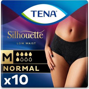 TENA Pants Silhouette Normal Zwart Lage Taille Medium 9 stuks