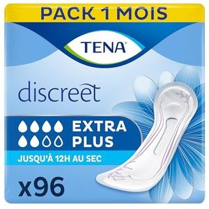 TENA - Discreet Extra Plus - Incontinentieservetten - 96 stuks - Voor Vrouwen Met Matige Tot Sterke Incontinentie