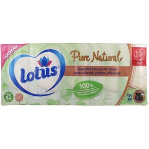Lotus Puur Natuurlijk 10 Doosjes van 9 Tissues