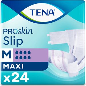 TENA ProSkin Slip Maxi | Maat M | Absorptie van 8 druppels | Incontinentieslip | All-in-One Slip | 3 verpakkingen met 24 stuks