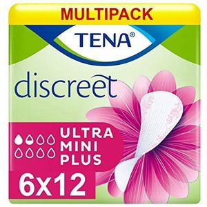 Multipack 6X TENA Discreet Ultra Mini Plus (140ml) 24 Pack Incontinentiebescherming
