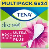 TENA - Discreet Ultra Mini Plus - Inlegkruisjes - 6 Verpakkingen - Parfumvrij