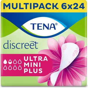 TENA - Discreet Ultra Mini Plus - Inlegkruisjes - 6 Verpakkingen - Parfumvrij