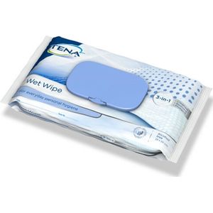 12x TENA Wet Wipes 3-in-1 32x20 cm 48 stuks