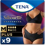 4x TENA Pants Silhouette Plus Zwart Hoge Taille Medium 9 stuks