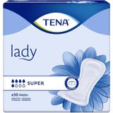 Tena - Lady Super - Inlegkruisjes - 6 pakken van 30 stuks - 800 ml absorptiecapaciteit