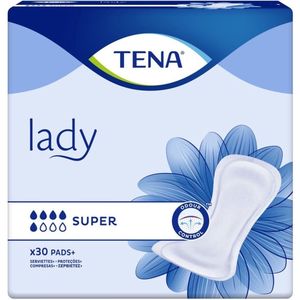 Tena - Lady Super - Inlegkruisjes - 6 pakken van 30 stuks - 800 ml absorptiecapaciteit