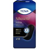 Tena Silhouette Pads Mini Zwart - 1 pak van 18 stuks