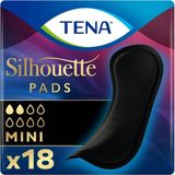 Tena Silhouette Pads Mini Zwart - 1 pak van 18 stuks