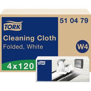 Reinigingsdoek tork cleaning w4 120st wit 510479 | Doos a 4 pak