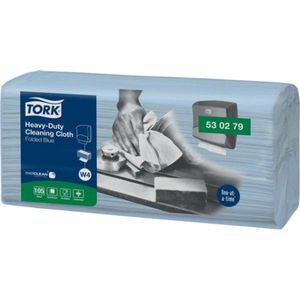 Tork Extra sterke reinigingsdoekjes blauw W4, sterk en absorberend, 5 × 105 doeken, 530279