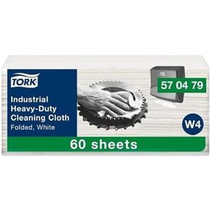 Tork Industriële reinigingsdoek, zeer robuust, wit, W4, multifunctioneel, 60 doeken, 570479