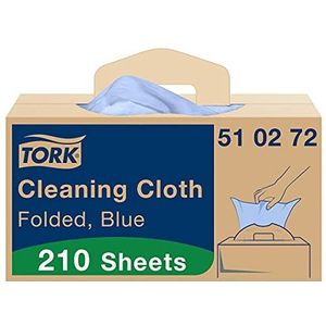 Reinigingsdoek Tork Cleaning W7 Handy Box 210 doeken blauw 510272