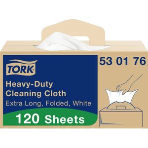 Reinigingsdoek tork heavy-duty w7 wit 530176 | Doos a 120 vel