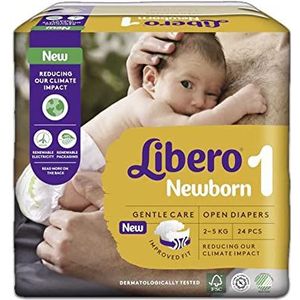 Libero Newborn Luiers voor Kinderen, 2-5 kg, 24 Luiers, 1 Units