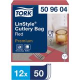 Pochette Tork LinStyle® 1-laags 50st duurzaam rood 509604 - 12 stuks