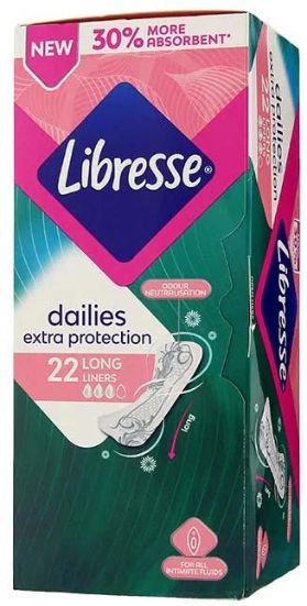 Libresse - Extra Protection Long Inlegkruisjes - 24 Stuks
