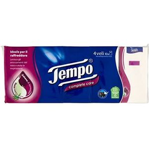 Tempo - Fazzoletti Tascabili Complete Care - Papieren Zakdoeken - 10 Pakken van 9 Zakdoeken - 280 g