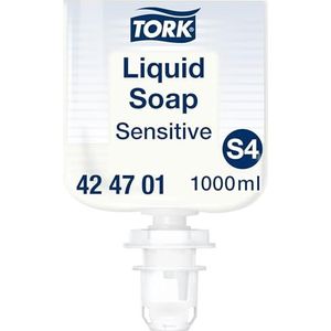 Tork Vloeibare handzeep voor gevoelige huid S4, Dermatologisch getest, 1.000 ml, 424701