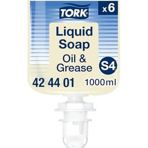 Tork vloeibare zeep Oil & Grease, S4 Premium, flacon van 1 liter, Pak van 6 - 7322541284170