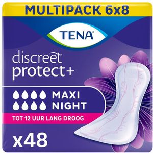 Tena - Discreet Maxi Night - Verbanden - Drievoudige Bescherming - 12 Uur Bescherming
