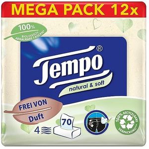 Tempo Natural & Soft 830492 zakdoekbox, 6-delig