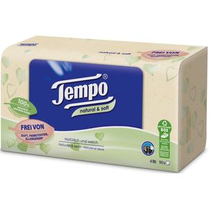 Tempo Tissue box natural & soft 4-laags 90 stuks
