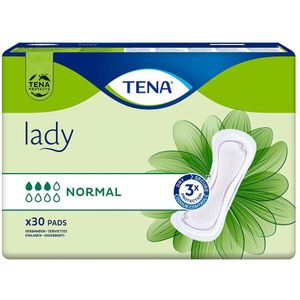 Tena Lady Normal - Inlegkruisjes - 30 stuks - Discrete Bescherming voor Lichte Blaaszwakte