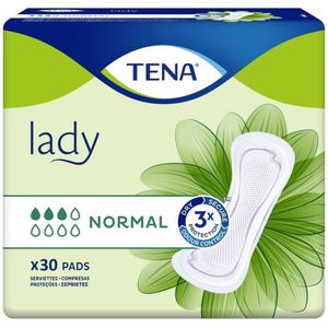 Tena Lady Normal - 6 pakken van 30 stuks - Inlegkruisjes - Discrete Bescherming voor Lichte Blaaszwakte
