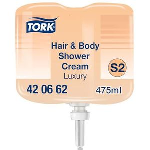 Tork Luxe 3-in-1 Shampoo & Douchegel Mini S2, Argan-vanillegeur, 8 x 475 ml, 420662