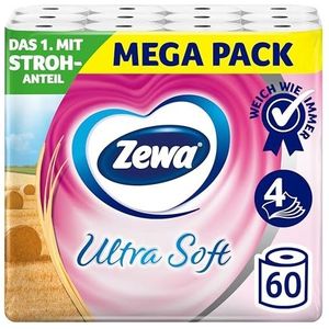 Zewa Papier toilette ultra doux avec teneur en paille, 3 x 20 rouleaux, blanc, 60 Count (pack de 1)