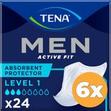 6x TENA Men Active Fit - Level 1 - 24 stuks