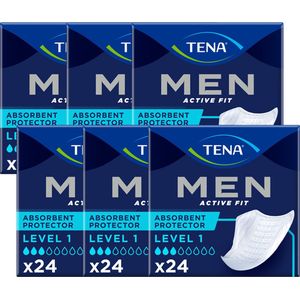 6x TENA Men Active Fit Level 1 24 stuks