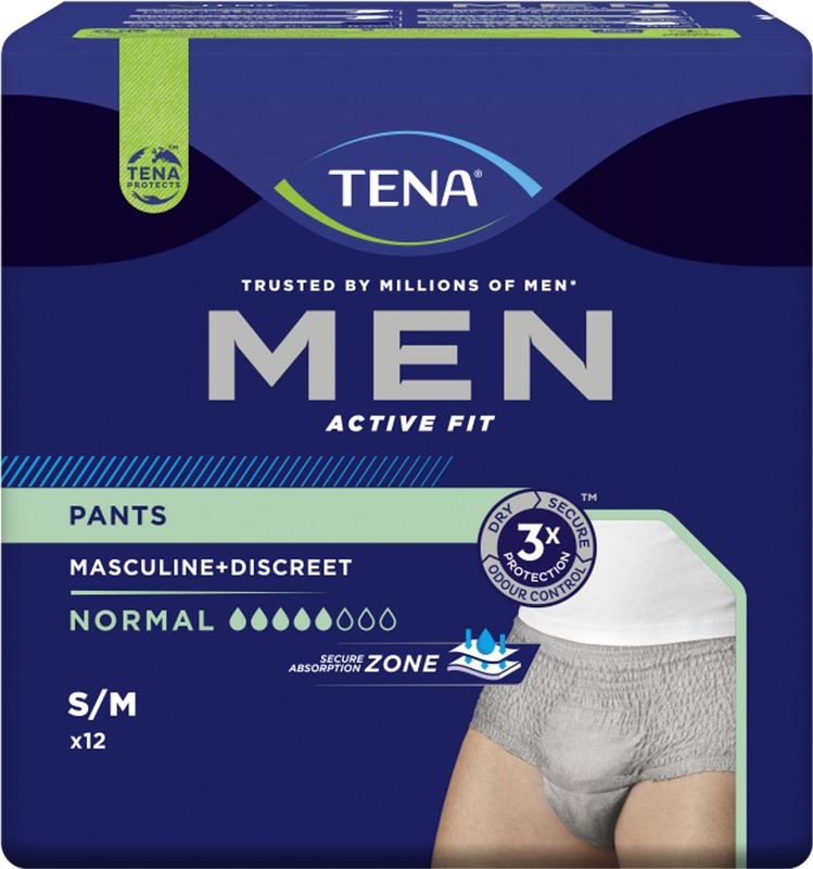 TENA Men Active Fit Normal Small/Medium 12 stuks
