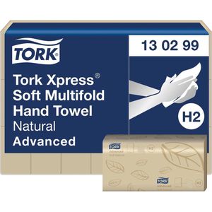 Tork Xpress Soft Natural Multifold Handdoeken - Naturelkleurig - 100% Gerecycled - 21 Pakken van 180 Vellen