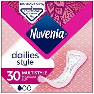 Nuvenia - Slip-bescherming met meerdere stijlen, gevouwen, dagelijkse frisheid - maximale bescherming en flexibele randen - 6 verpakkingen met 30 slips besparen