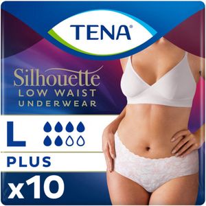 TENA Pants Silhouette Plus Wit Lage Taille L 10 stuks