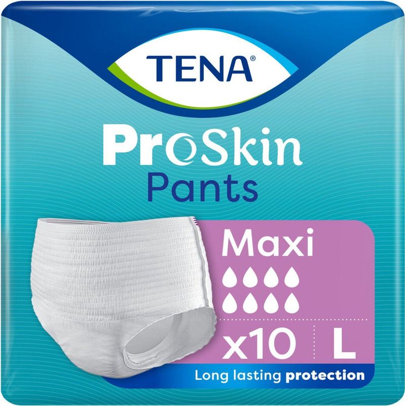 TENA - Proskin Pants Maxi - Incontinentiebroekjes - 10 Stuks - Large