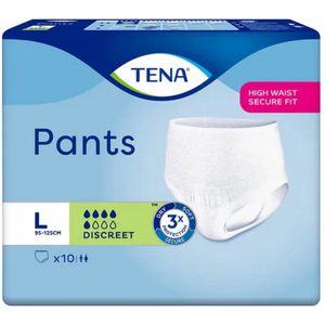 Tena - Pants Discreet - Incontinentiebroekjes - Large - 4 pakken van 10 stuks