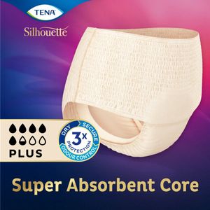 TENA - Silhouette Plus - Incontinentieondergoed - Crème - Hoogwaardige Absorptie
