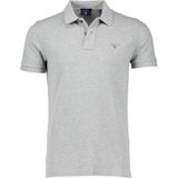 Gant - Regular Fit - Poloshirt - Grijs Melange - Katoen