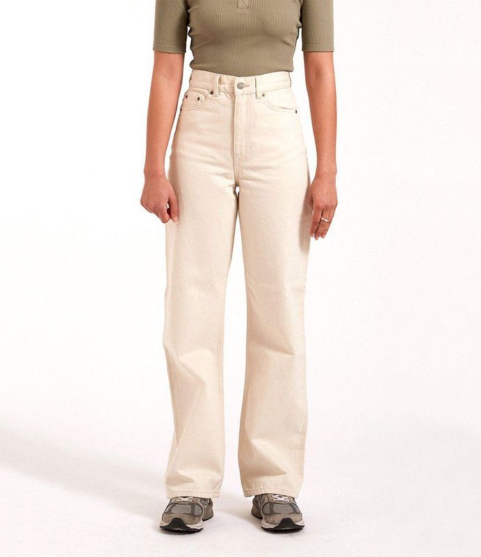 Dr. Denim, Dames, Jeans, Beige, Maat: W24 L30 Denim,