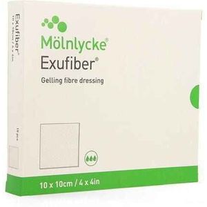 Exufiber Gelling Fibre Dressing Ster 10 X 10Cm 10  -  Molnlycke Healthcare