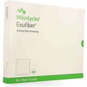 Exufiber Gelling Fibre Dressing Ster 15 X 15cm 10
