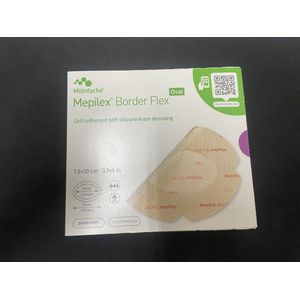 Mepilex - Border Flex Oval - Verband - 7,8x10cm - Flexibele Technologie