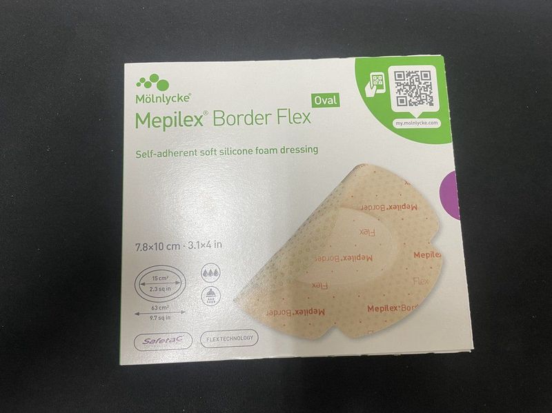 Mepilex - Border Flex Oval - Verband - 7,8x10cm - Flexibele Technologie