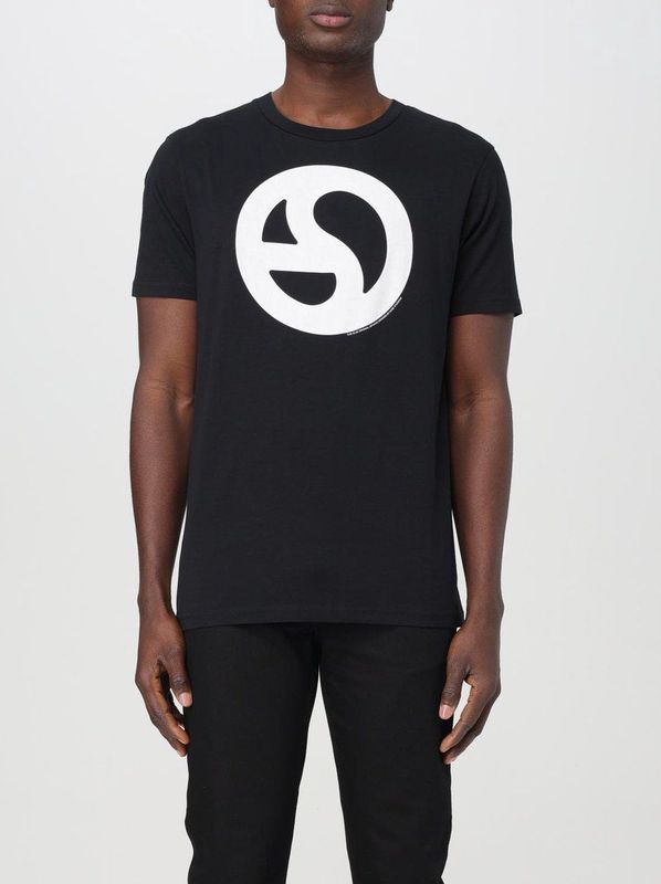 Acne Studios - Circle Logo Short Sleeve Tee - T-shirt - Zwart
